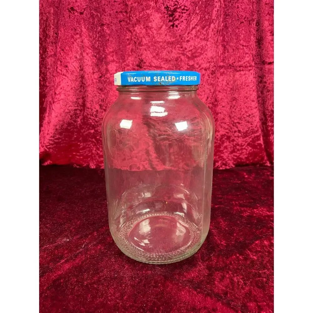 Vintage Glass Kitchen Storage Jar – Eggo Advertising Lid Mid Century Canister